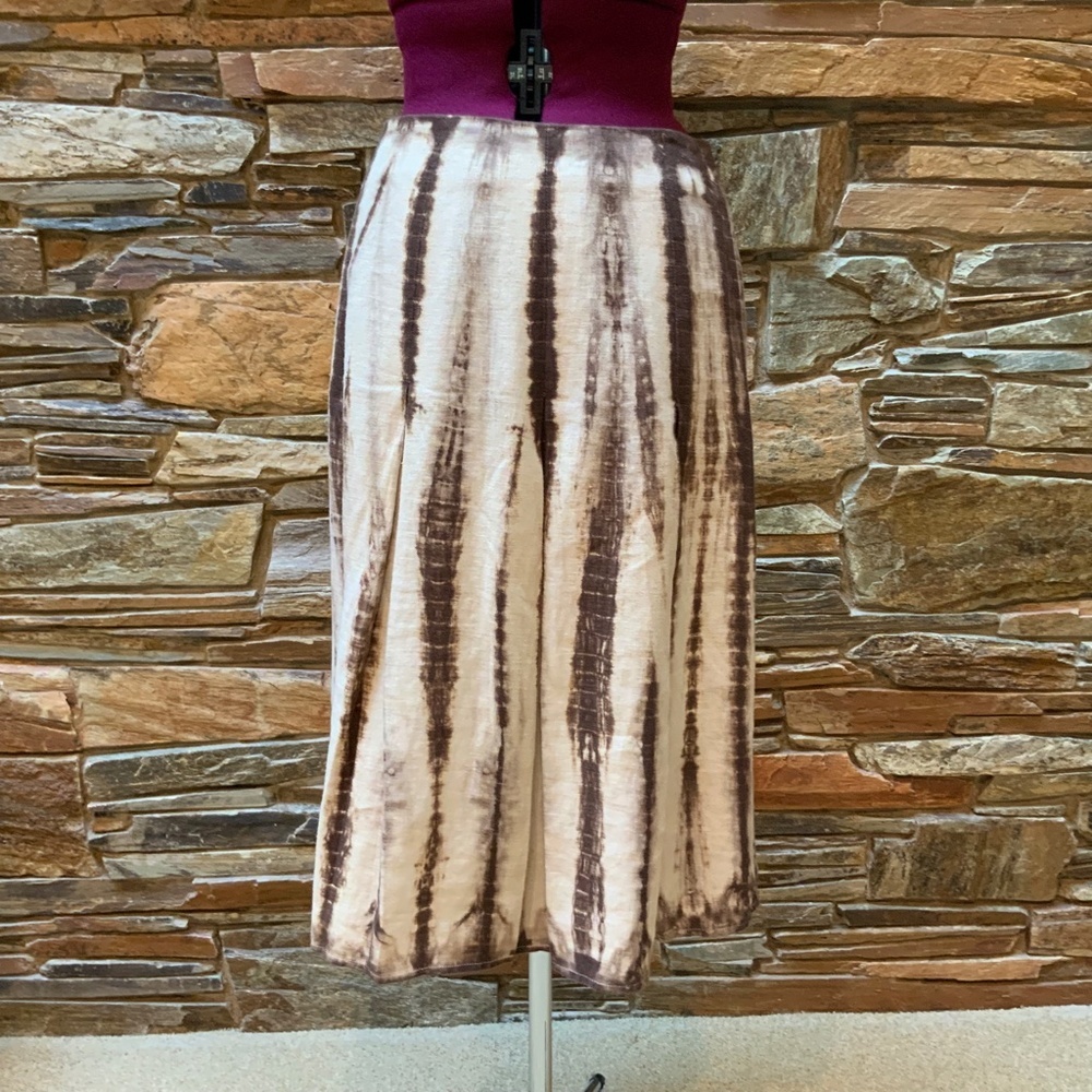 Michael Kors Tan/Brown Tie-Dye Skirt (6) - Picture 3 of 5
